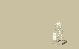 Dinosaur skeleton vector art HD wallpaper